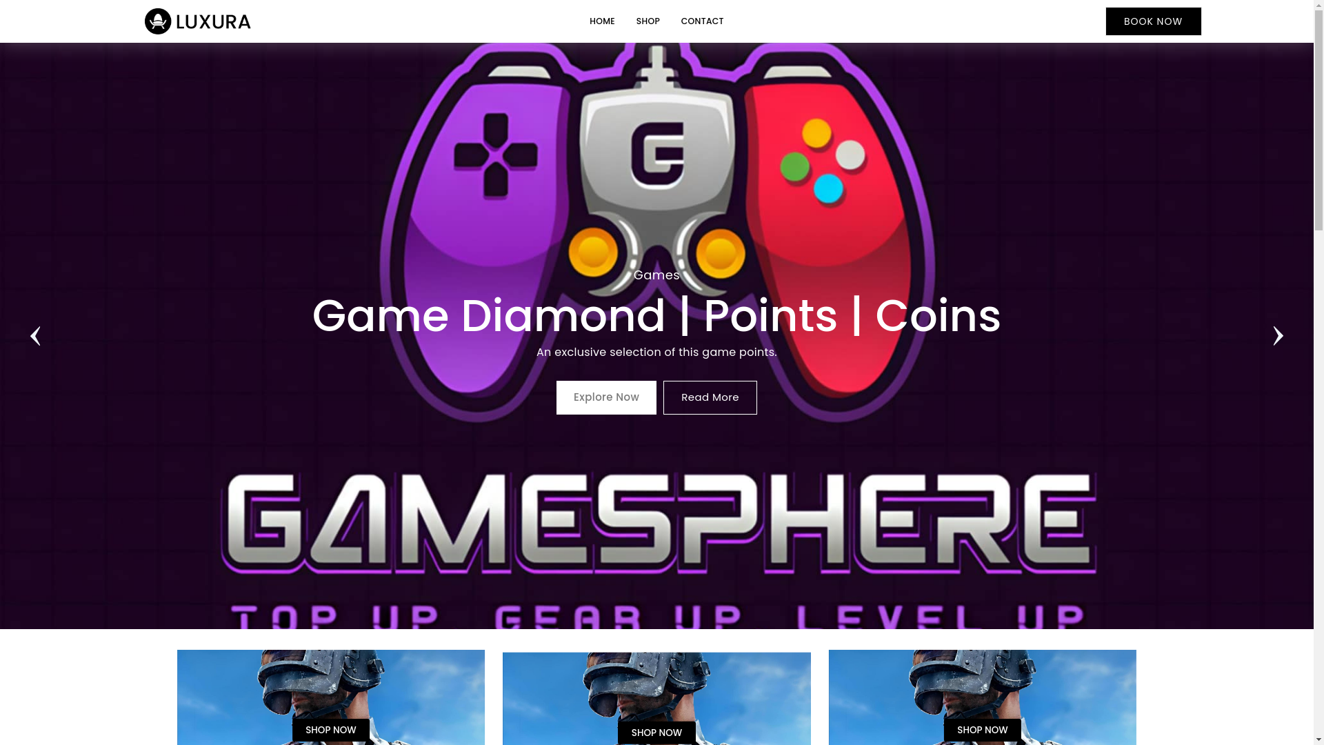 website screenshot of https://gamespheremm.com/
