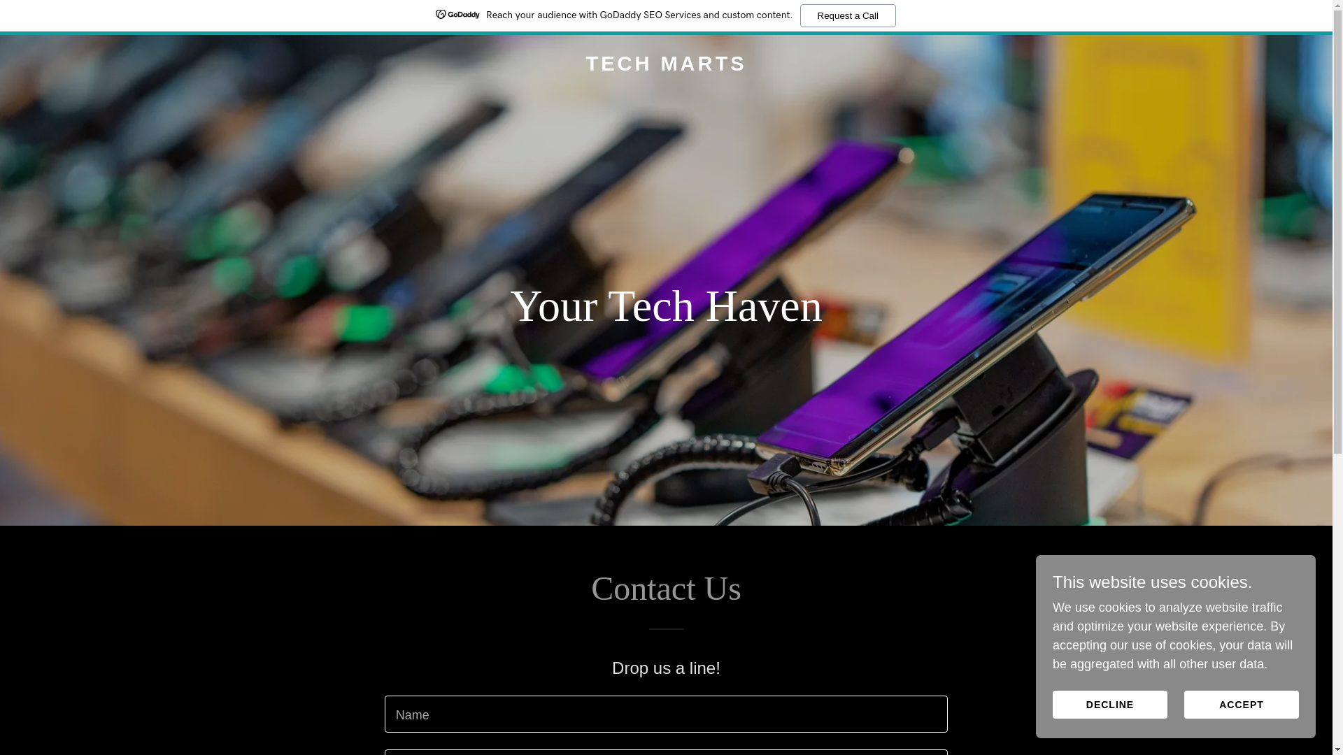 website screenshot of https://techmarts.co.uk/
