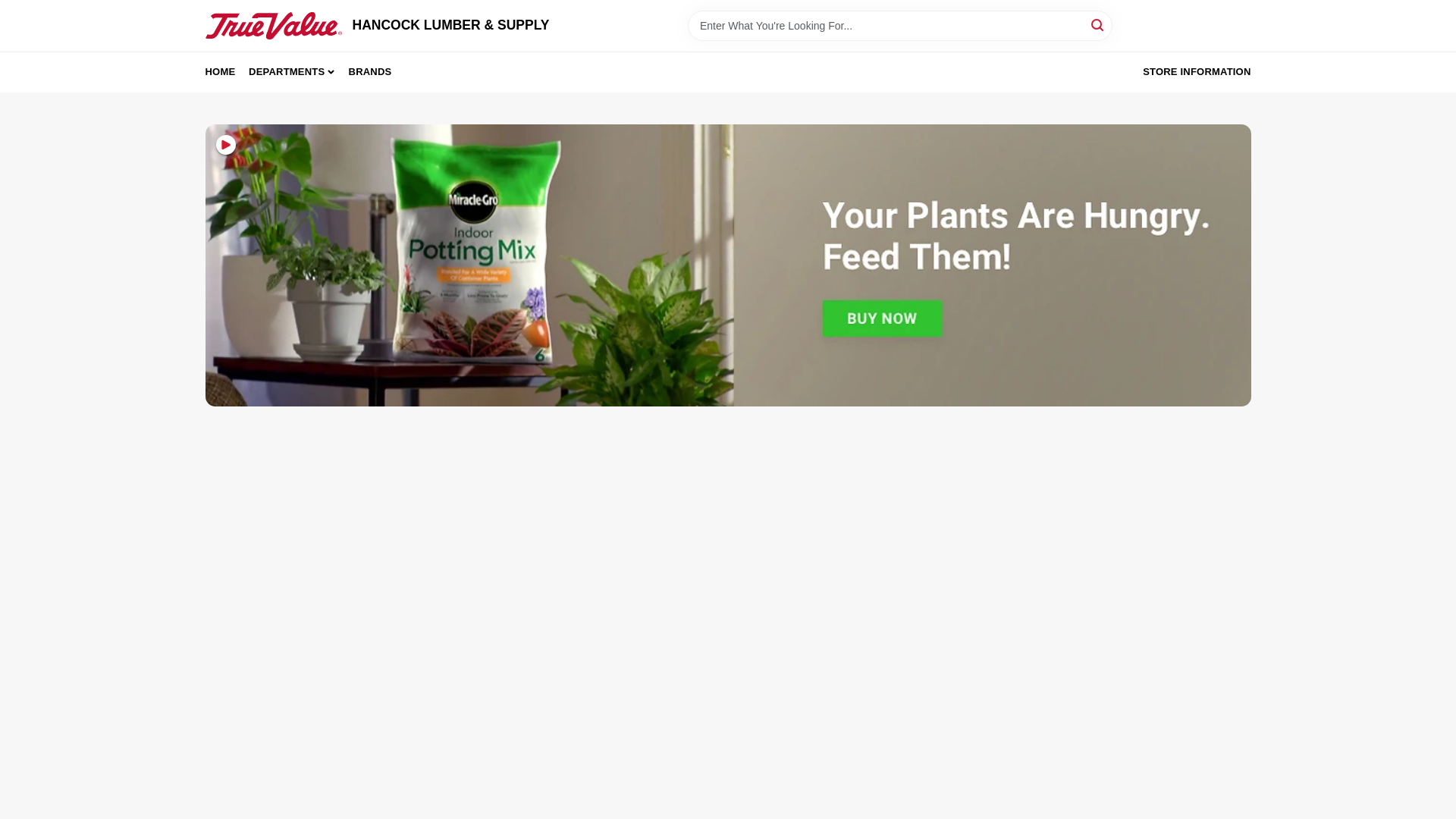 website screenshot of https://hancocklumbersupply.com/