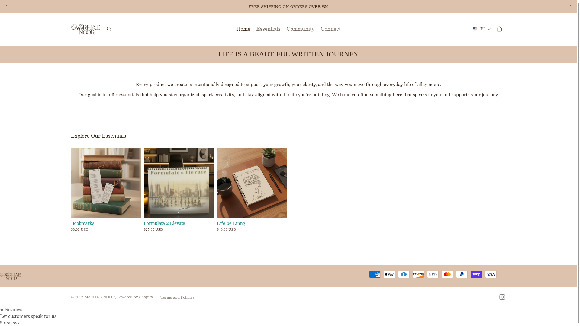 website screenshot of https://morhaenoor.com/