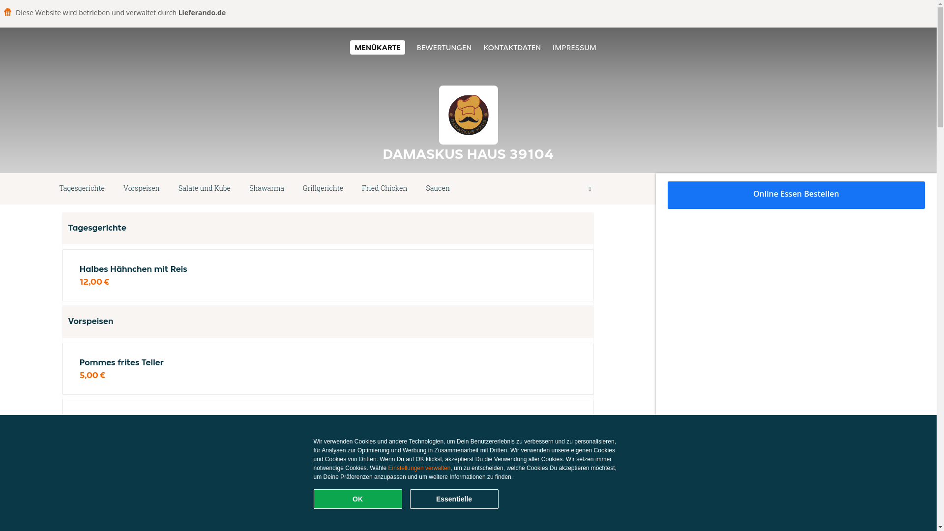 website screenshot of https://damaskushaus-magdeburg.de/