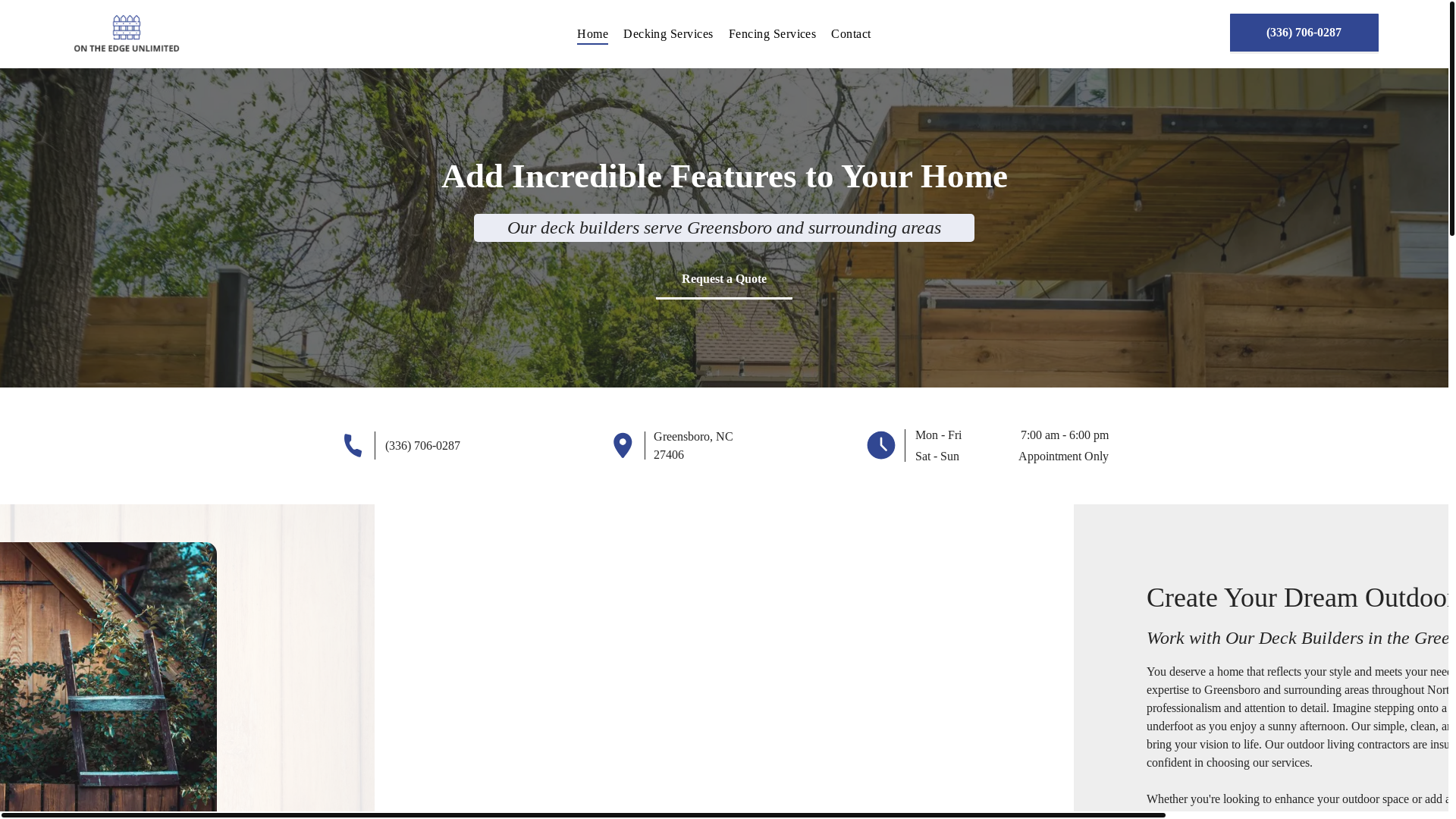 website screenshot of https://ontheedgeunlimitedllc.net/