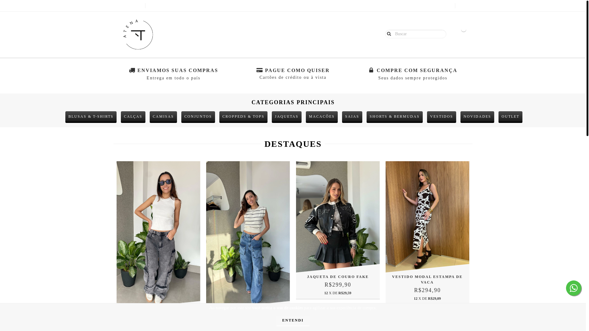 website screenshot of https://atenamultimarcas.com.br/