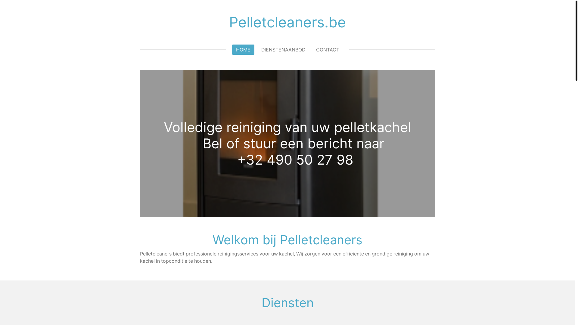 website screenshot of https://pelletcleaners.be/