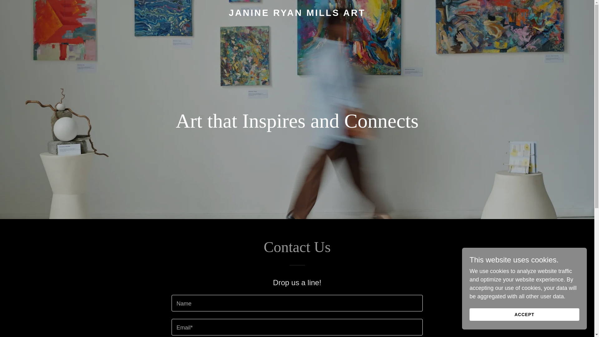 website screenshot of https://janineryanmillsart.com/