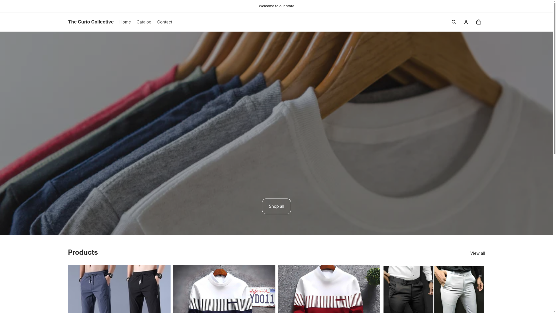 website screenshot of https://thecuriocollective.in/