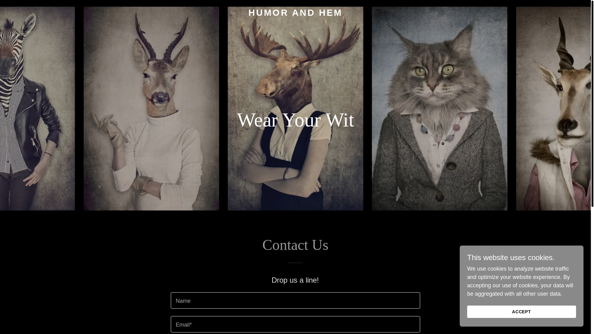 website screenshot of https://humorandhem.com/