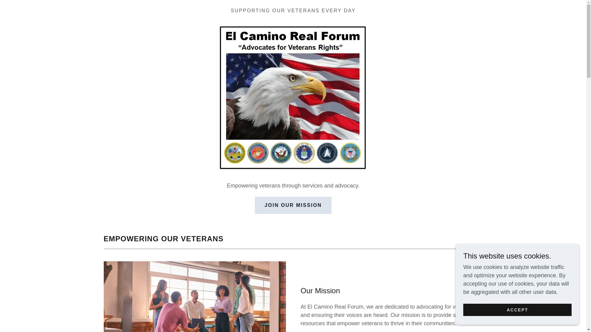 website screenshot of https://elcaminorealforum.org/