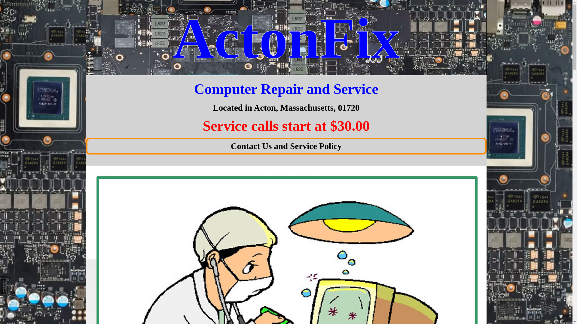 website screenshot of https://actonfix.pages.dev/