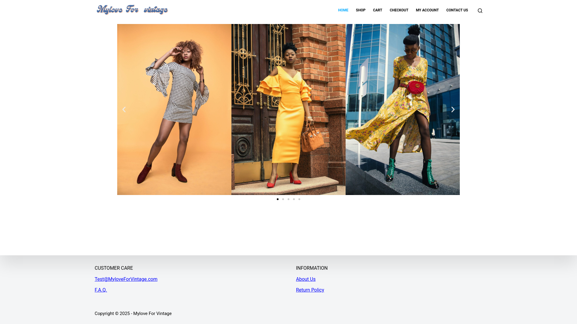 website screenshot of https://myloveforvintage.com/