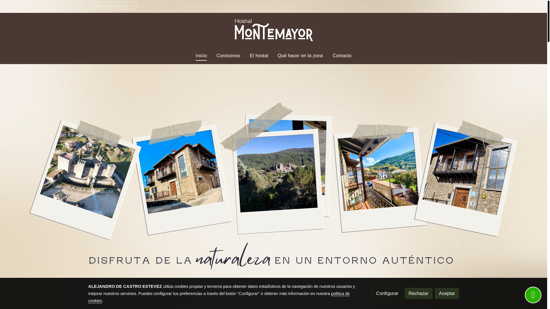 website screenshot of https://hostalmontemayor.es/