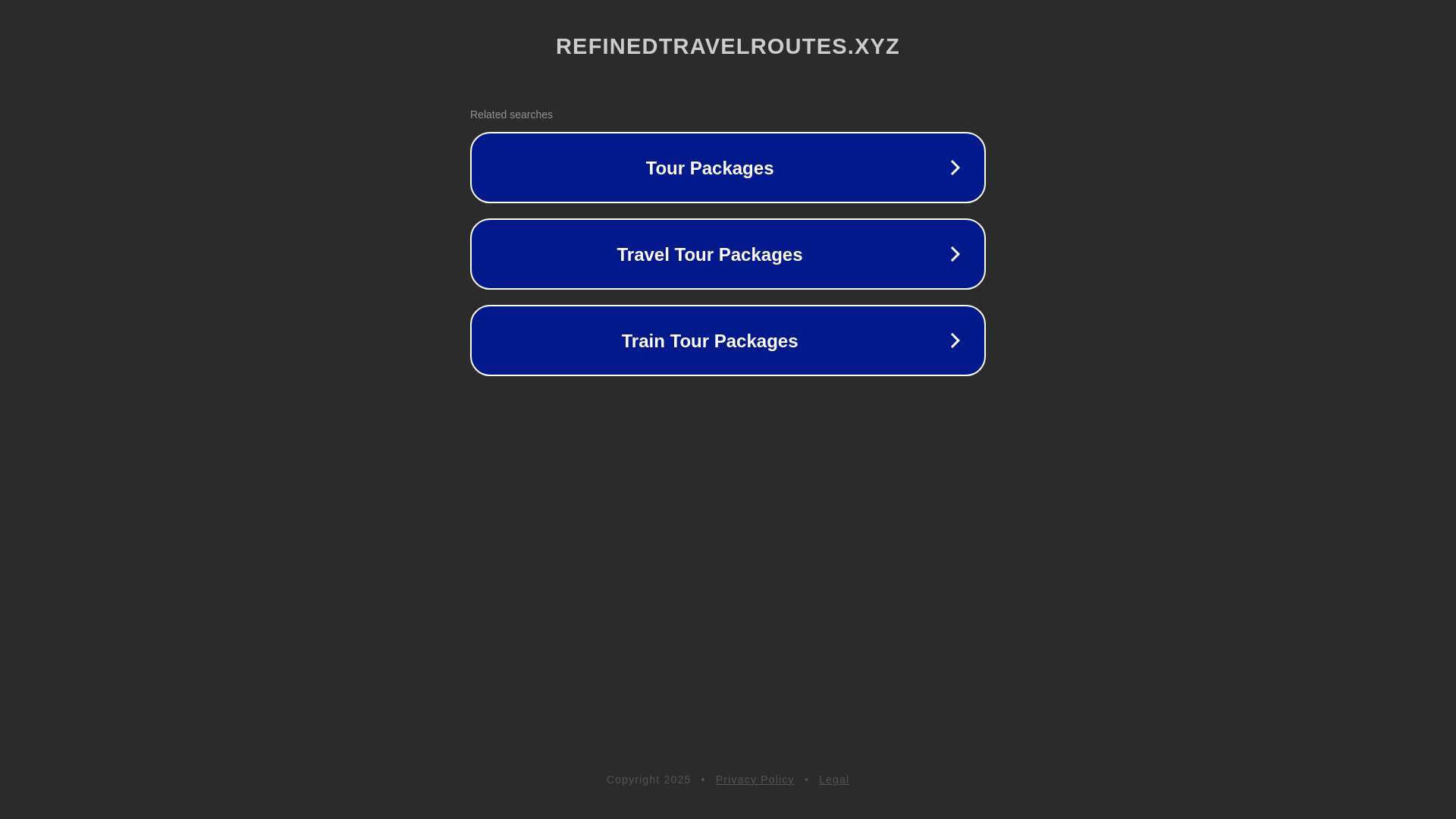website screenshot of https://refinedtravelroutes.xyz/