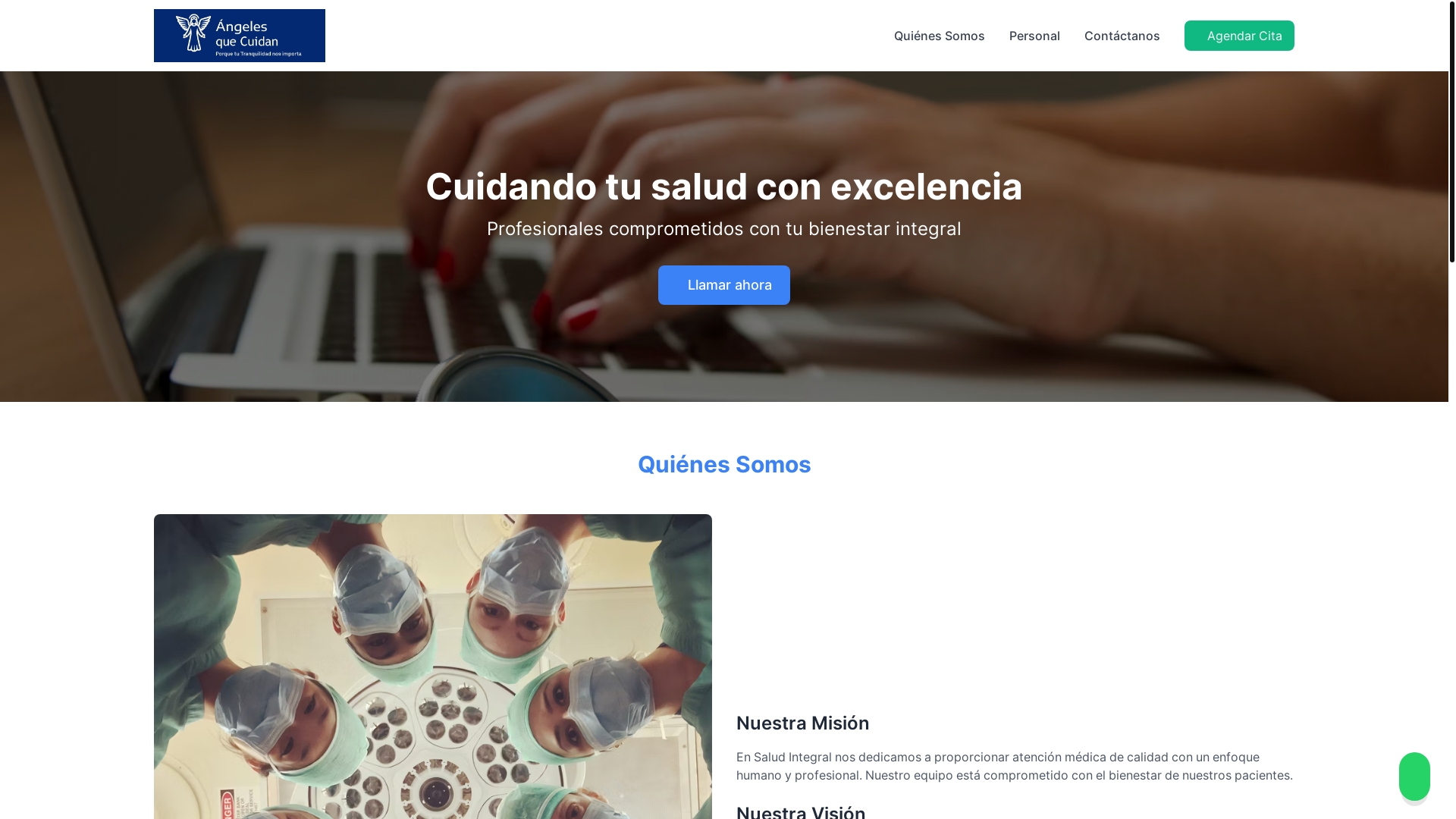 website screenshot of https://angelesquecuidan1.pages.dev/