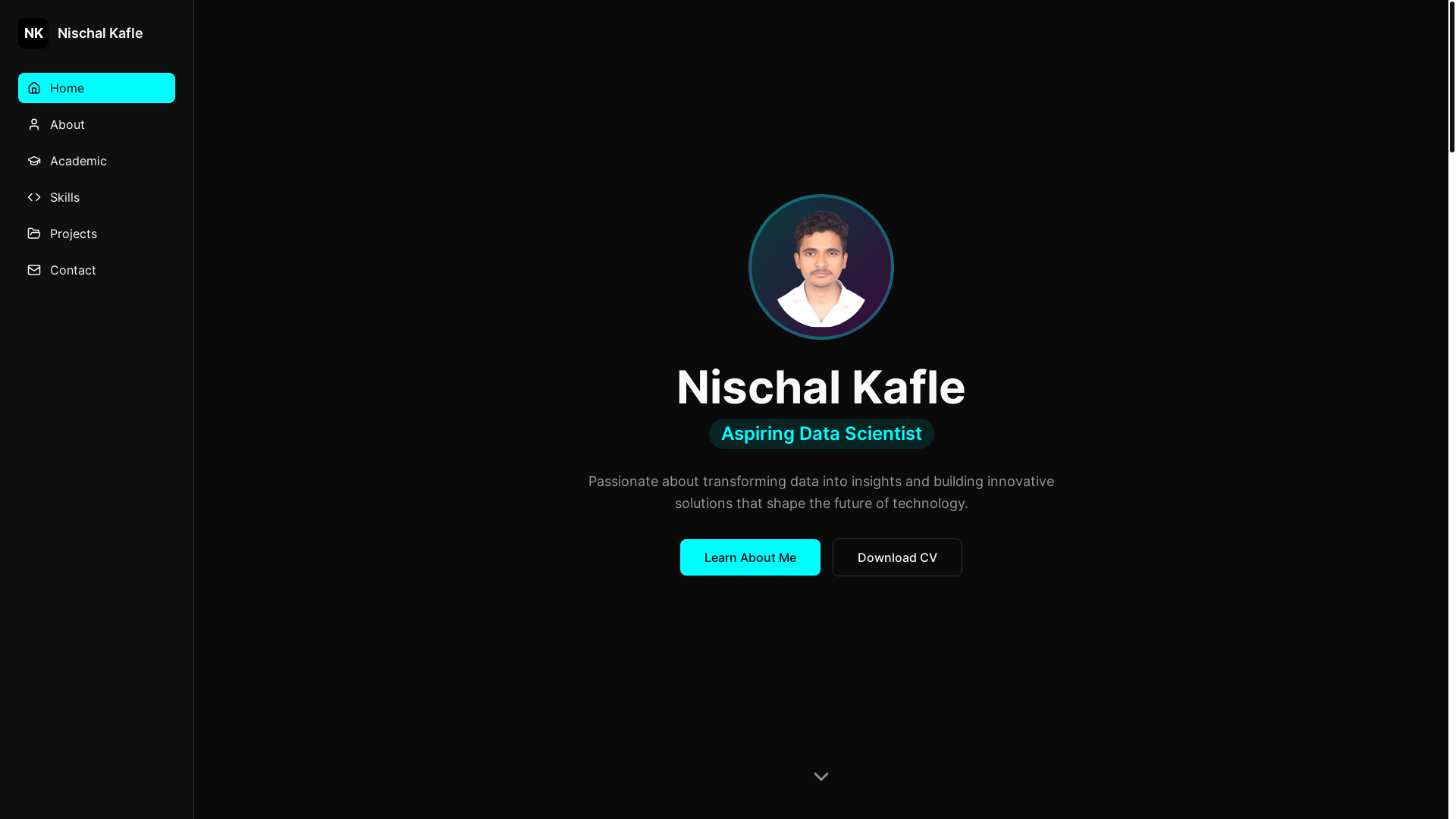 website screenshot of https://nischalkafle1.com.np/
