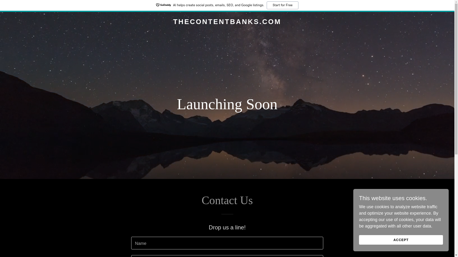 website screenshot of https://thecontentbanks.com/