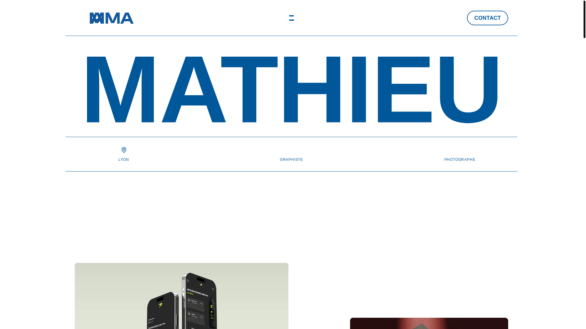 website screenshot of https://mathieuatechian.framer.website/