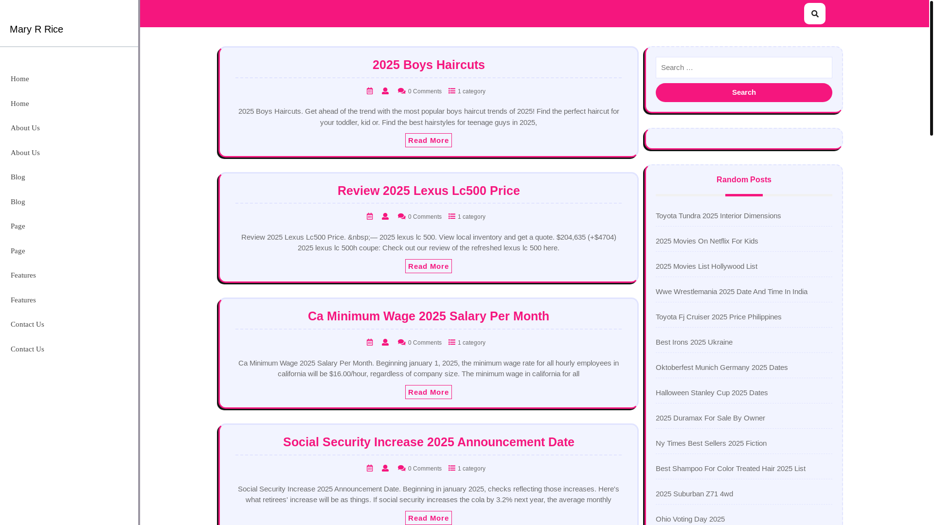 website screenshot of https://maryrricea.pages.dev/