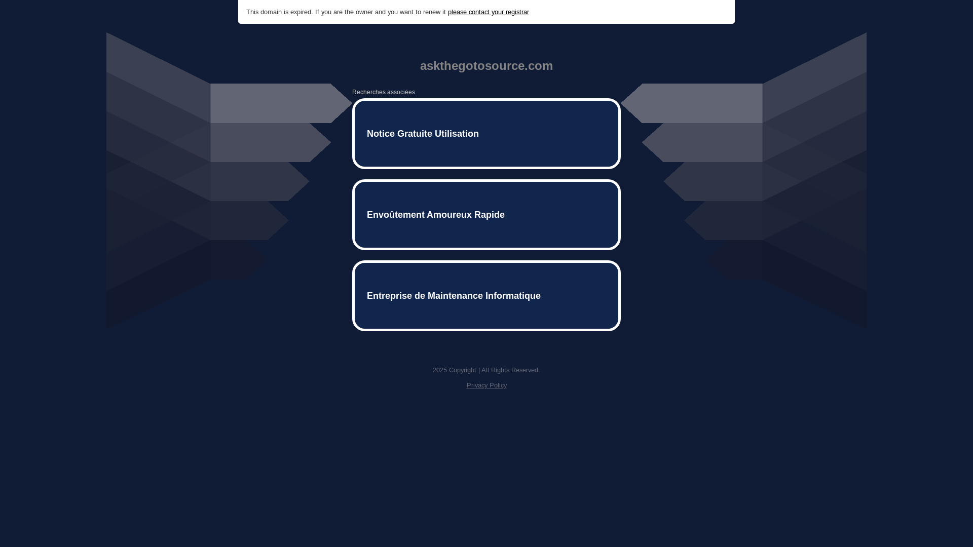 website screenshot of https://askthegotosource.com/
