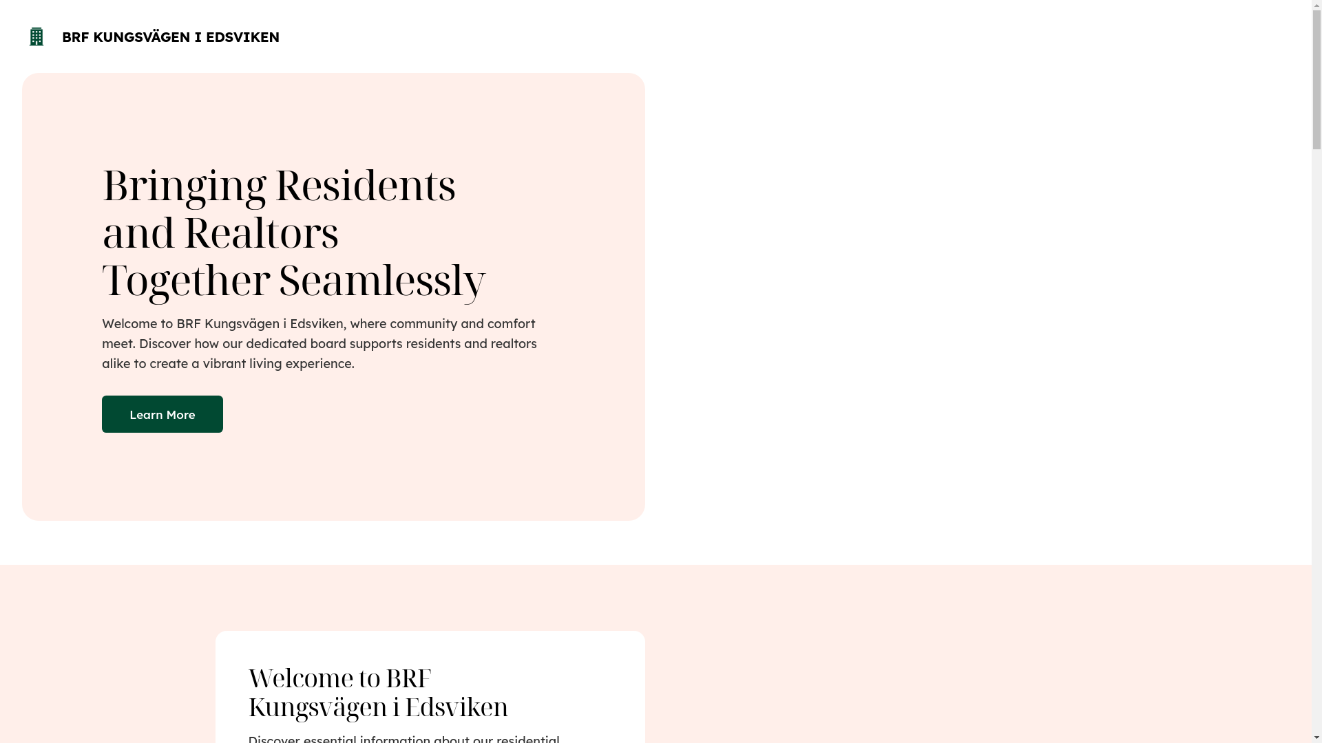 website screenshot of https://brfkungsvagen.se/