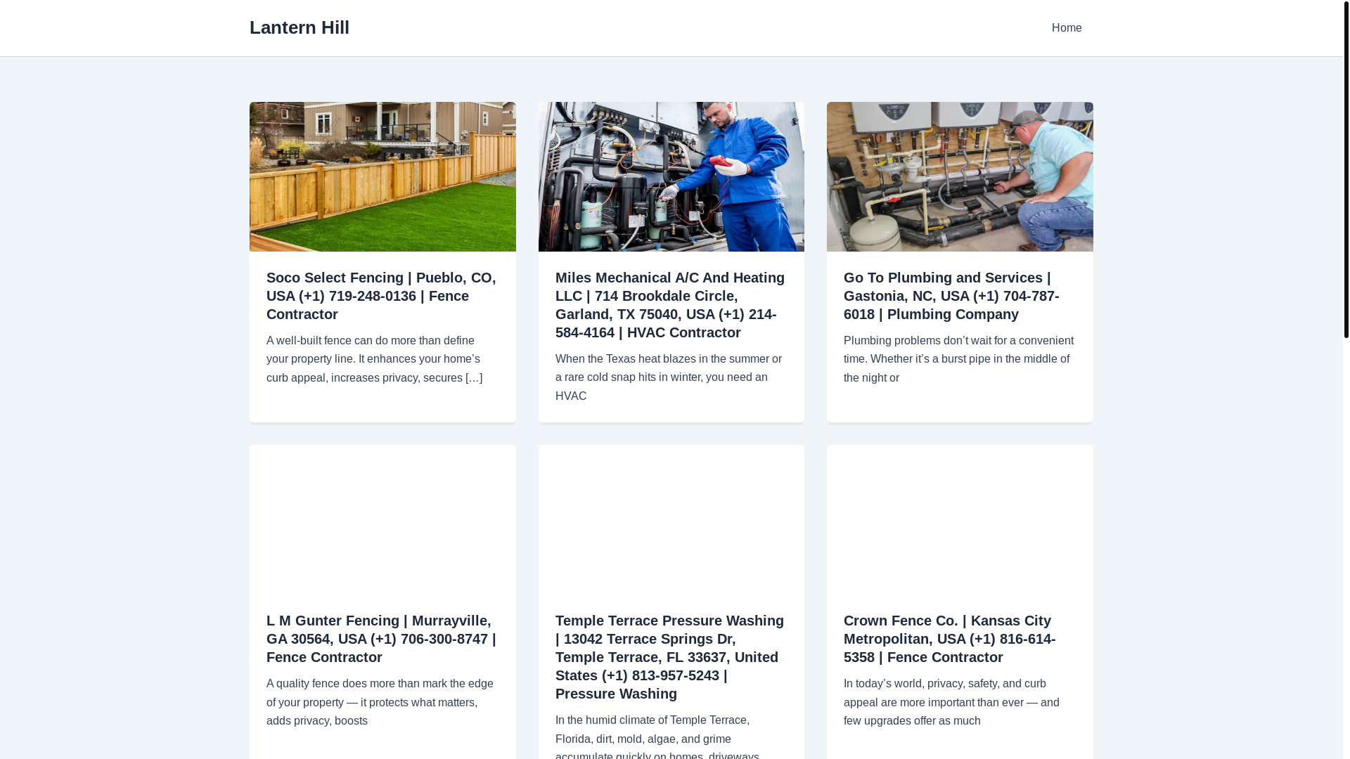 website screenshot of https://lanternhill.site/