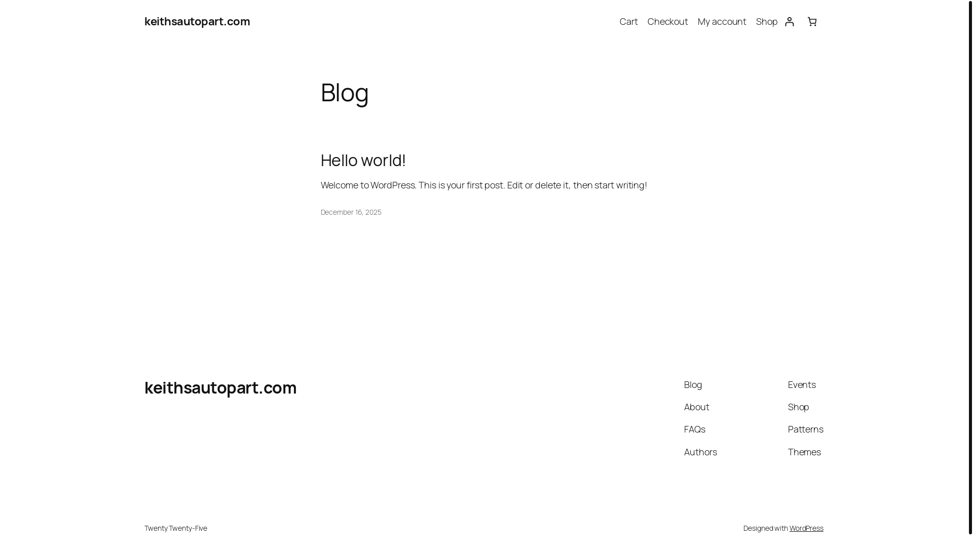 website screenshot of https://keithsautopart.com/