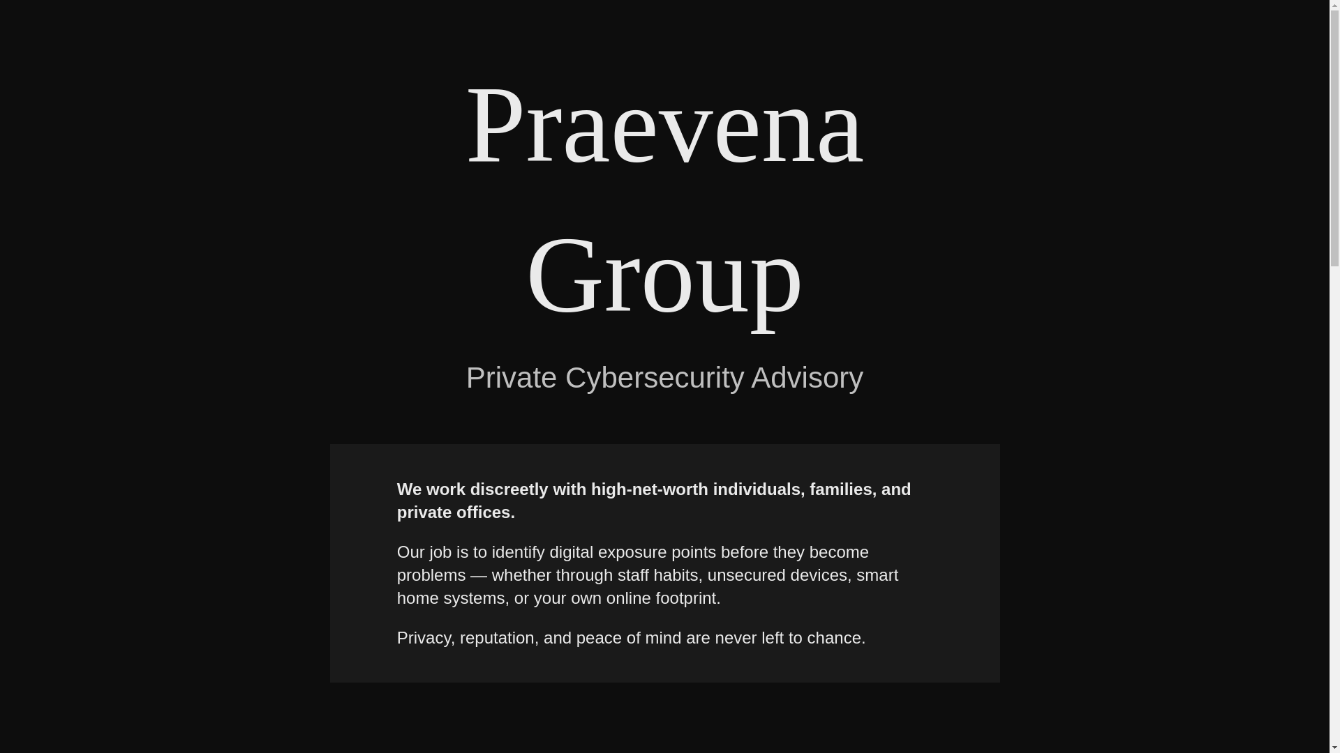 website screenshot of https://praevenagroup.com/