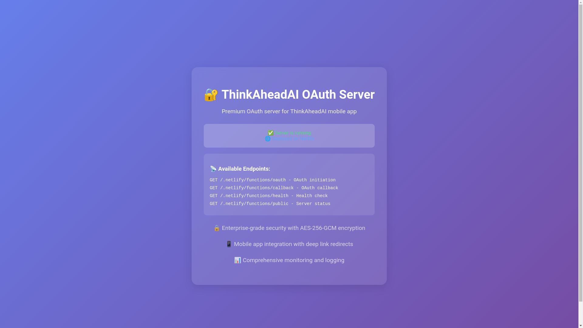 website screenshot of https://thinkaheadai.org/