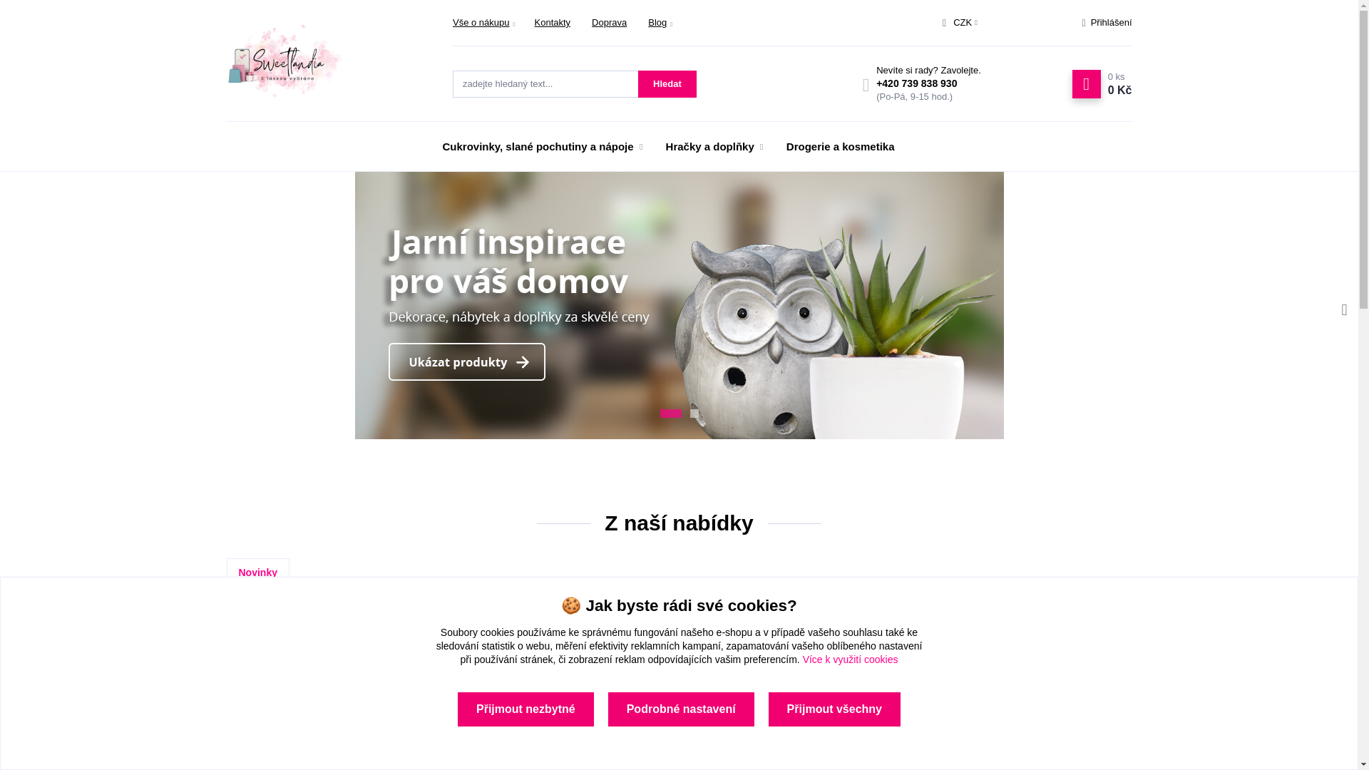 website screenshot of https://sweetlandia.cz/