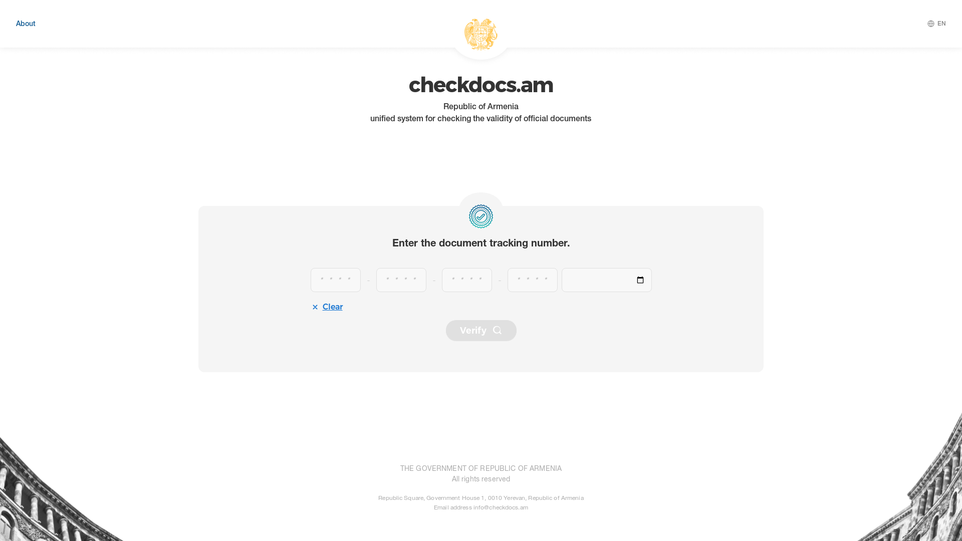 website screenshot of https://checkdosc.am/