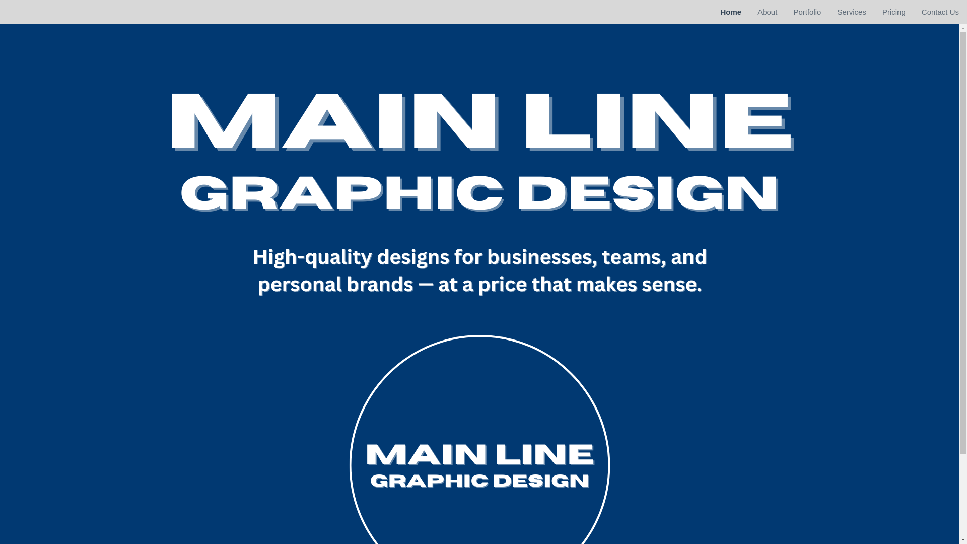 website screenshot of https://mainline-graphicdesign.com/