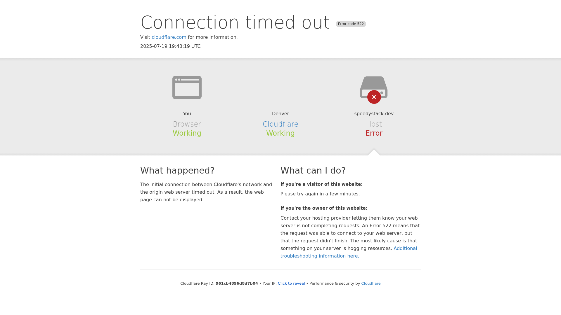 website screenshot of https://speedystack.dev/