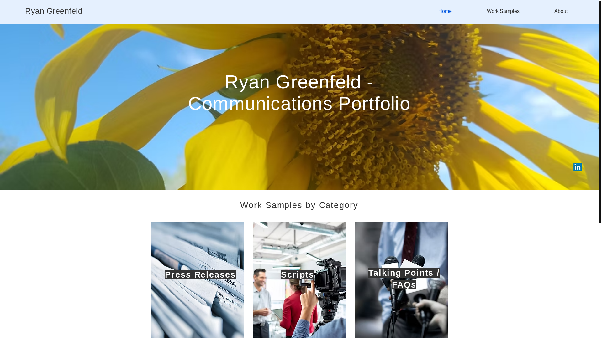 website screenshot of https://ryangreenfeld.com/