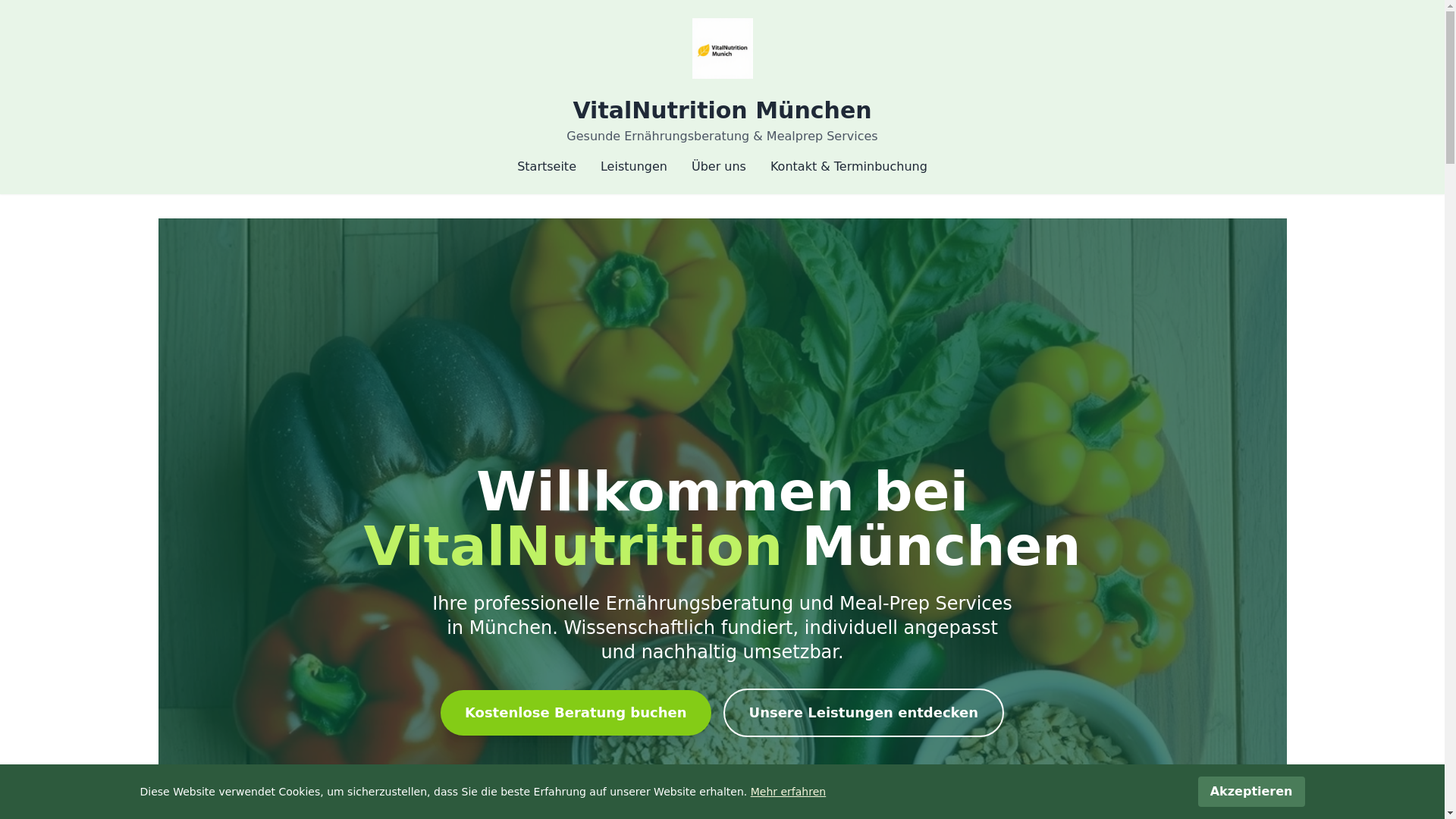 website screenshot of https://vitalnutritionmuenchen.info/