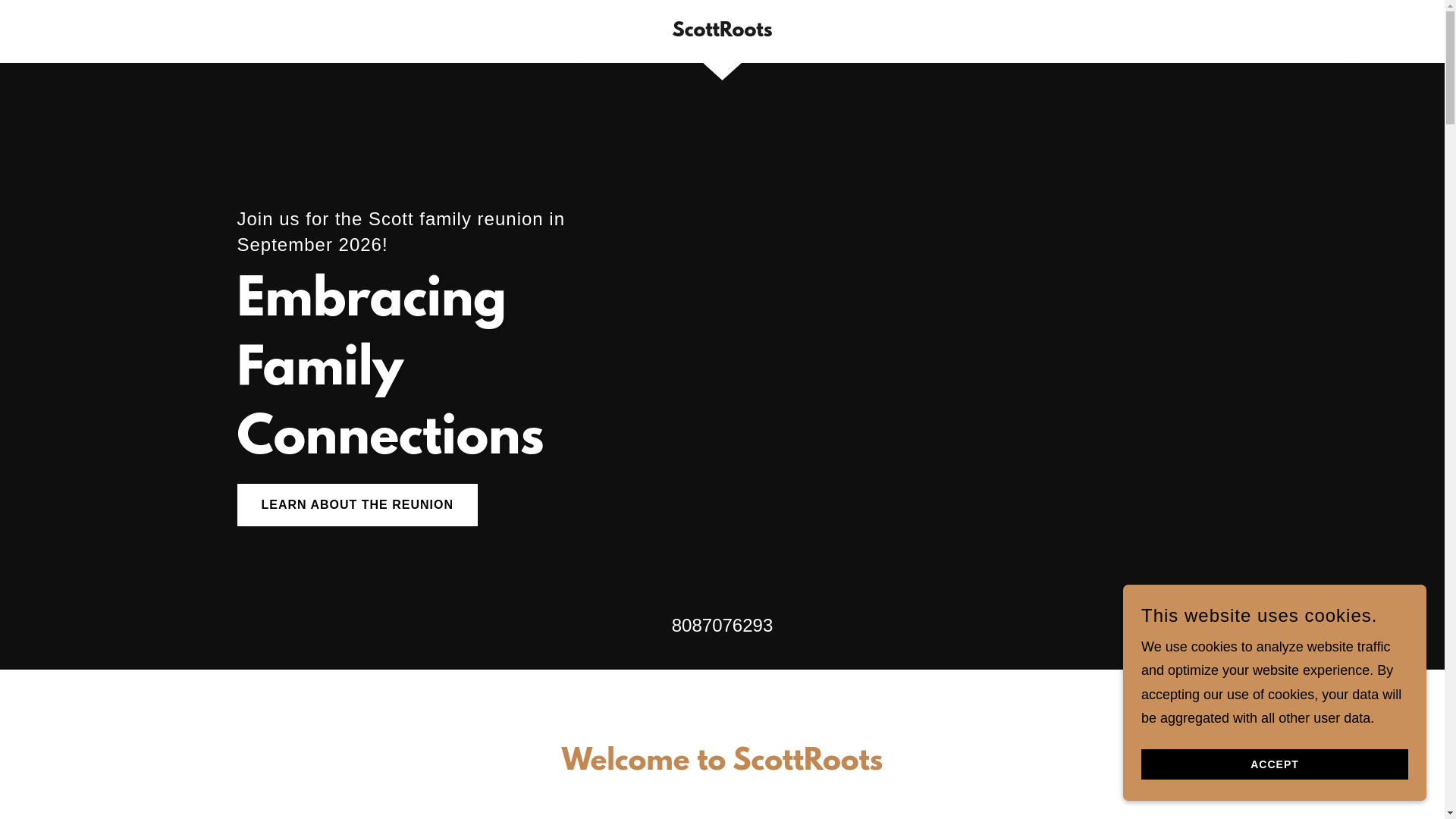 website screenshot of https://scottroots.com/