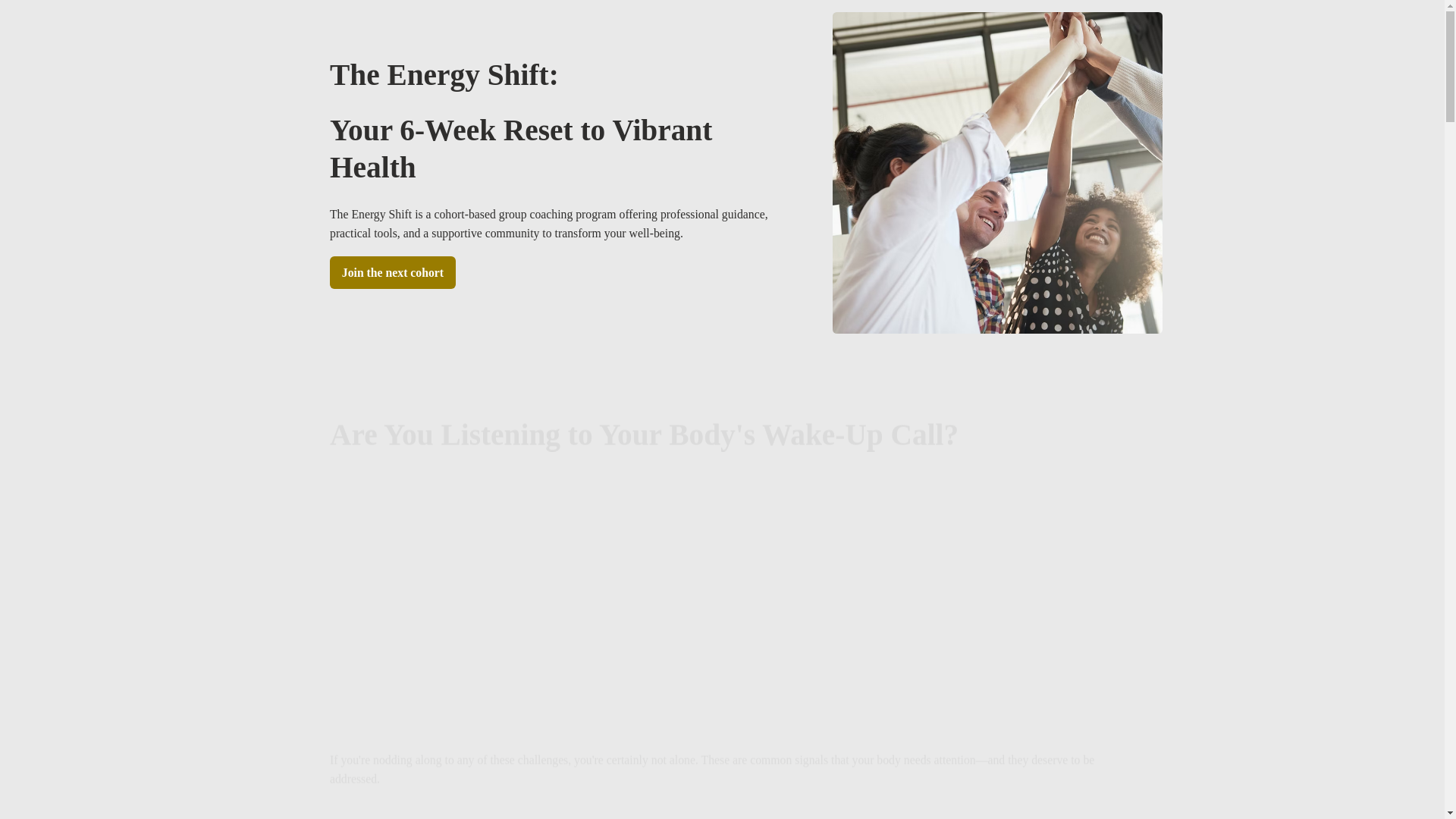 website screenshot of https://the-energy-shift.com/
