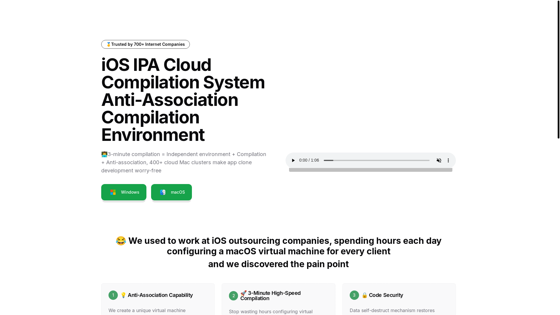 website screenshot of https://www.ipabuild.com