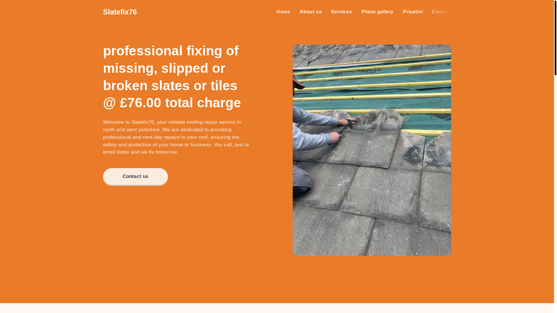 website screenshot of https://slatefix76.co.uk/