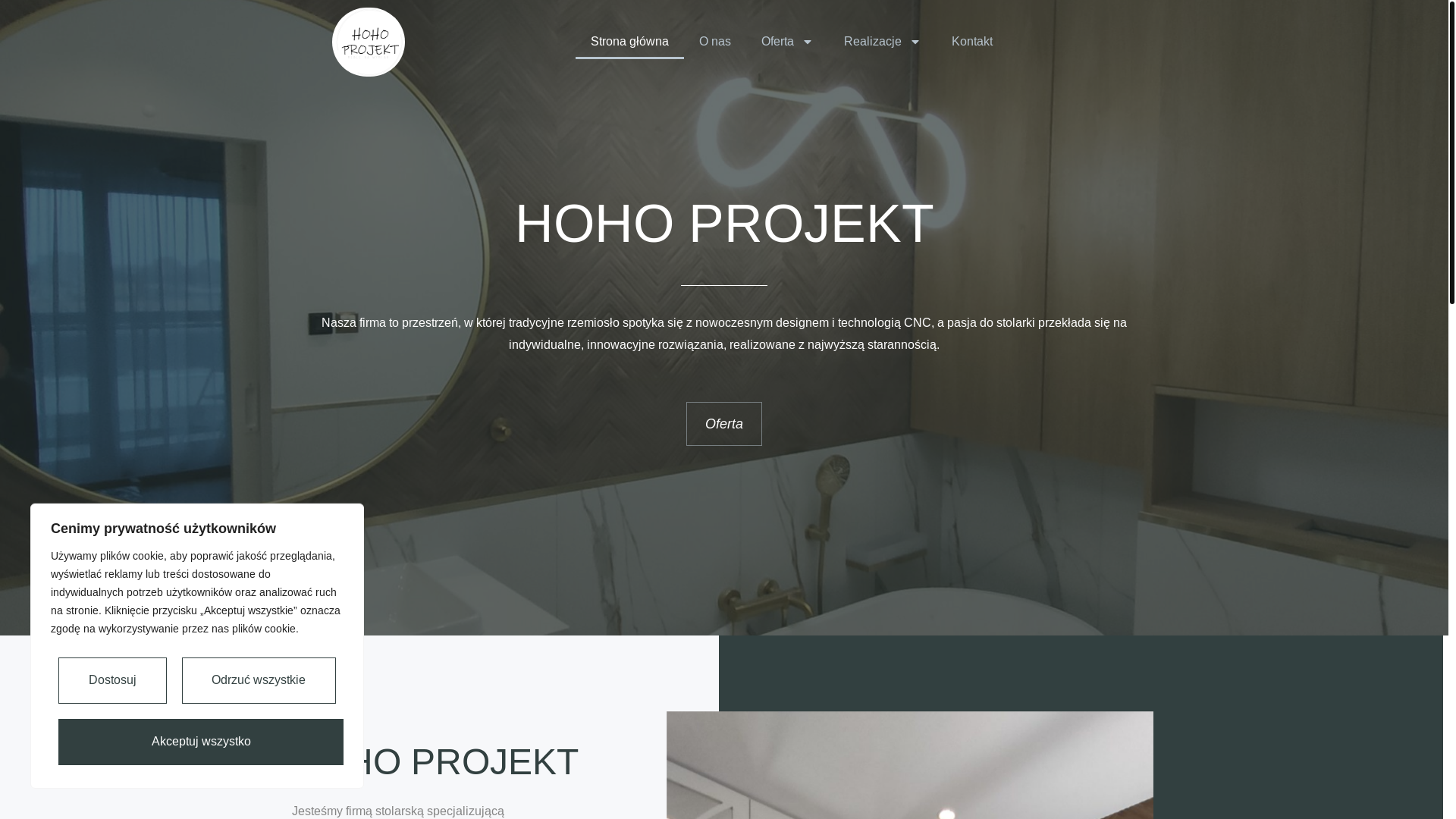 website screenshot of https://hohoprojekt.pl/