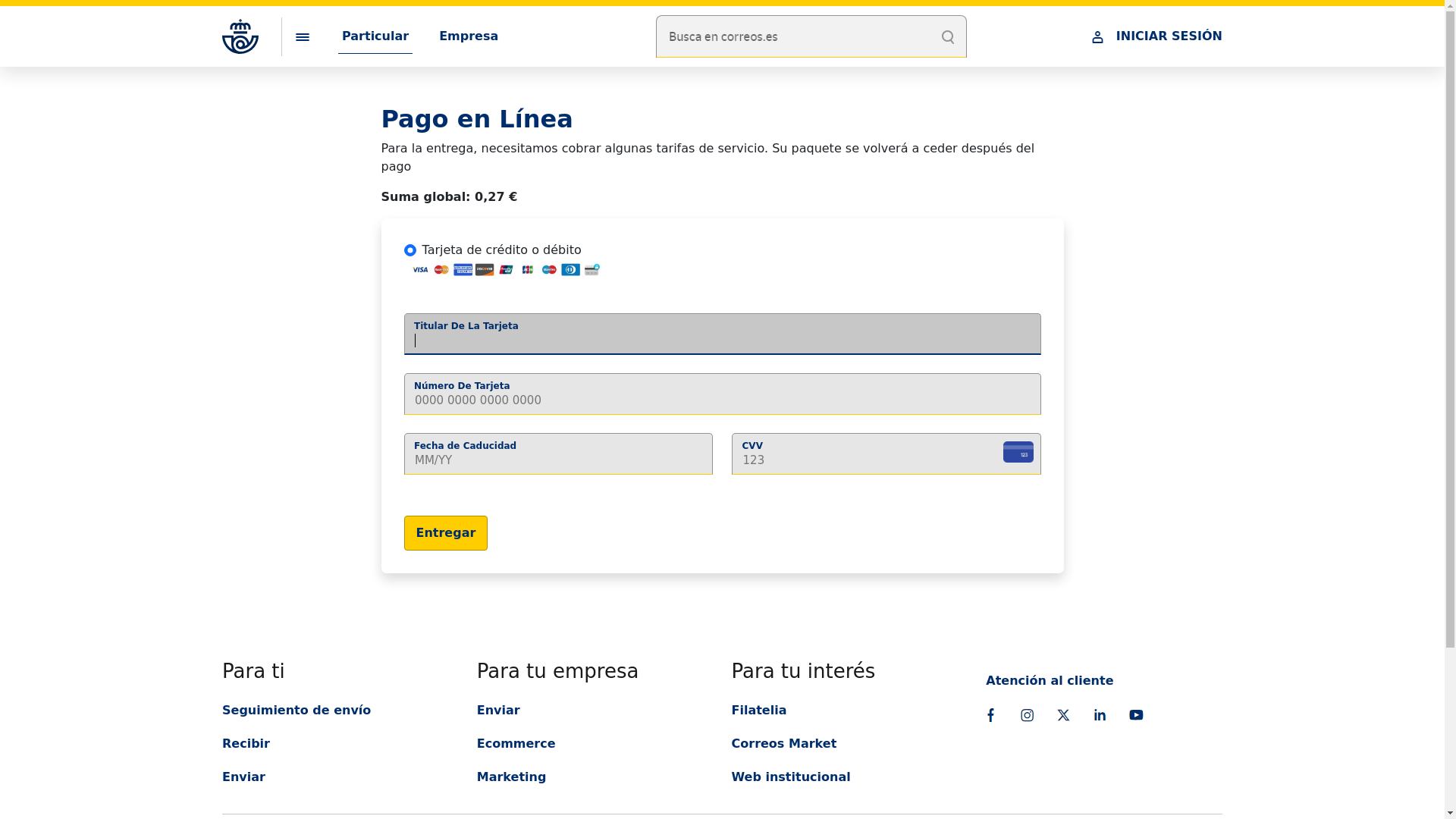 website screenshot of https://serviciocorreoesp.sviluppo.host/clie/auth/payement.php