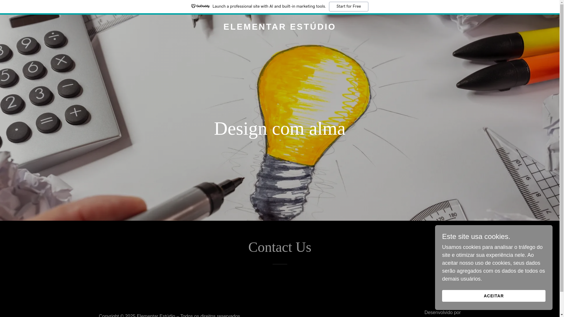 website screenshot of https://elementarestudio.space/