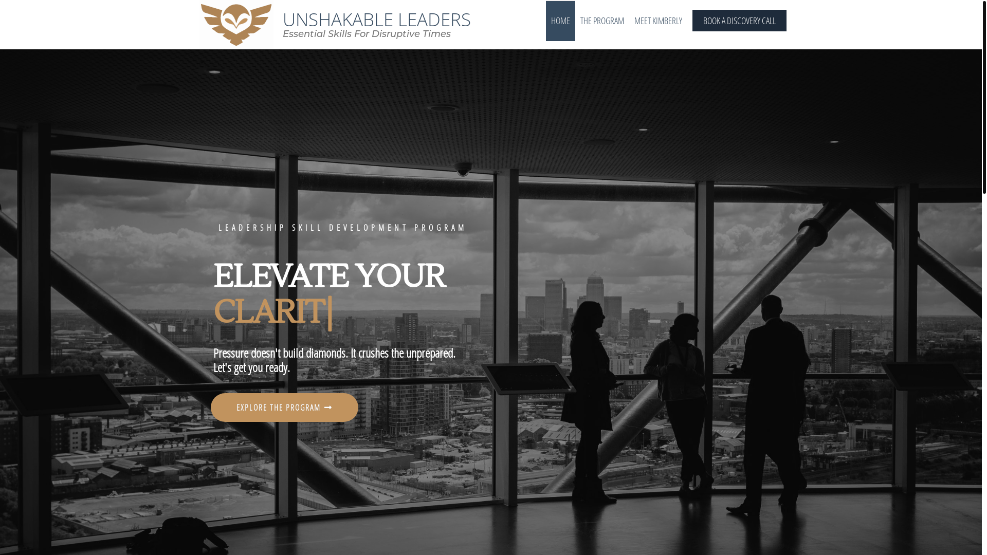 website screenshot of https://unshakablecoaches.com/