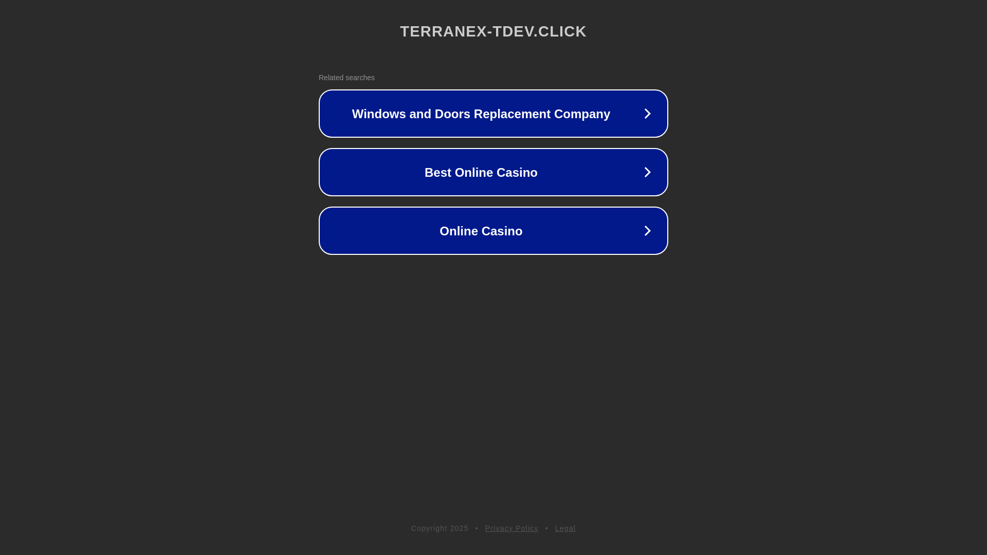 website screenshot of https://terranex-tdev.click/