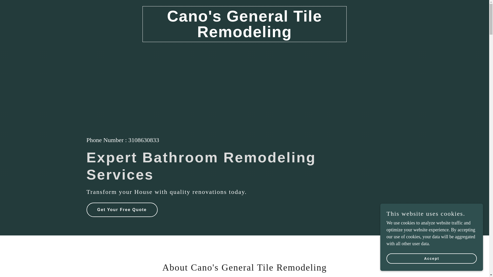 website screenshot of https://canosgeneraltileremodeling.com/