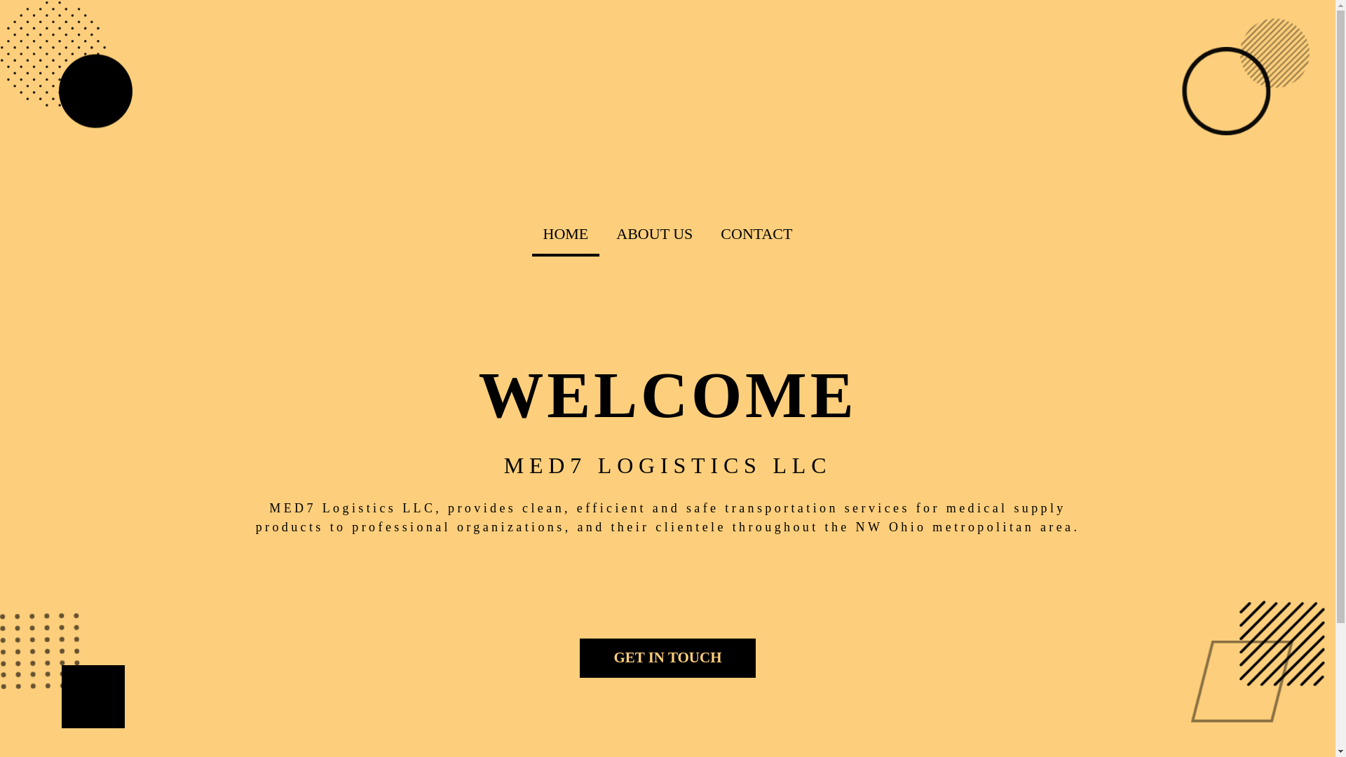 website screenshot of https://med7logistics.com/