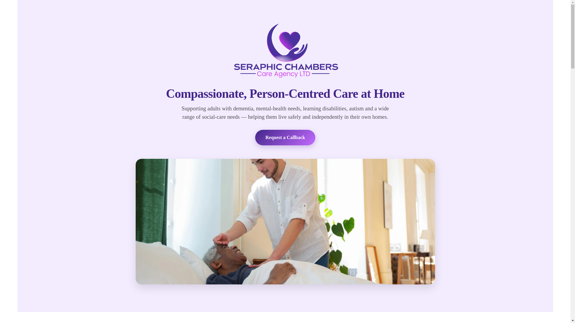 website screenshot of https://seraphiccare.uk/