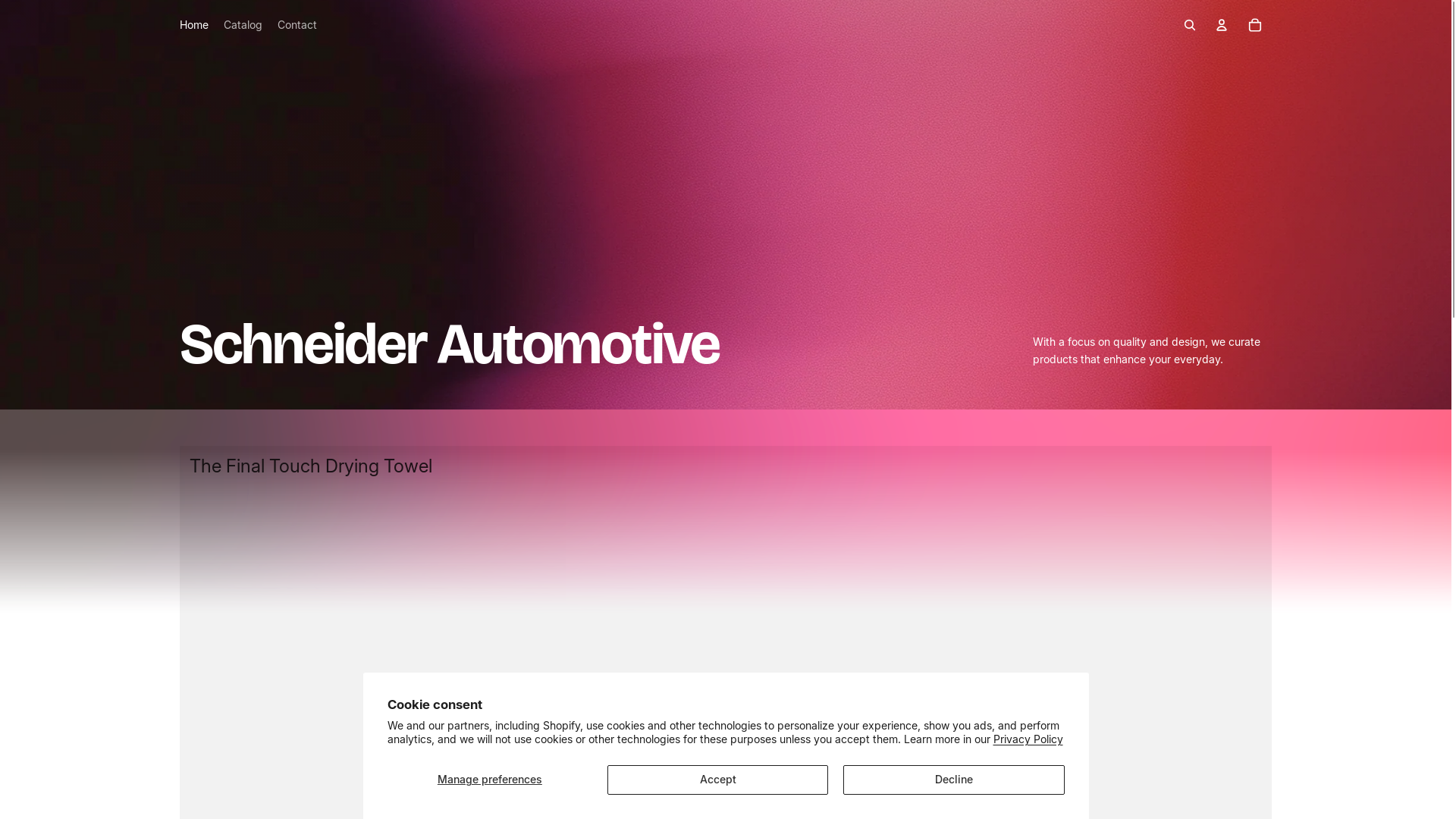 website screenshot of https://schneiderauto.store/
