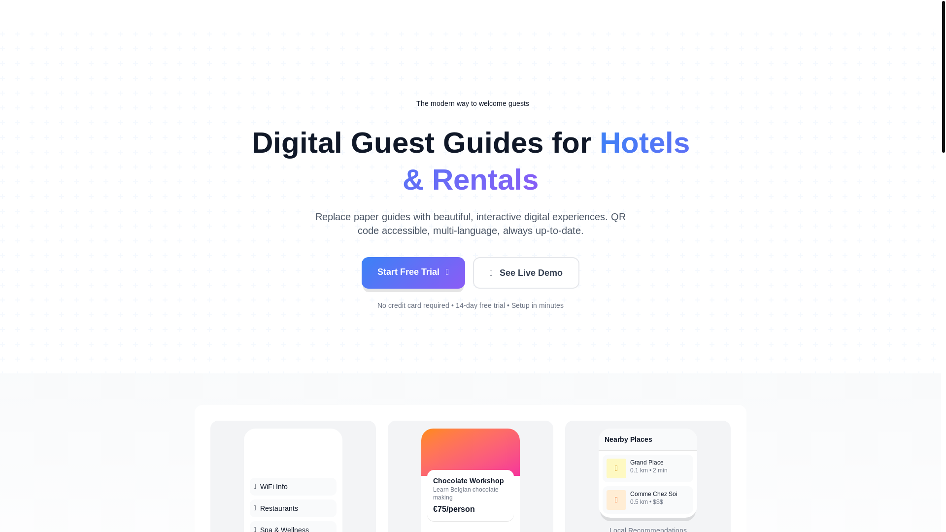 website screenshot of https://guestexplore.com/