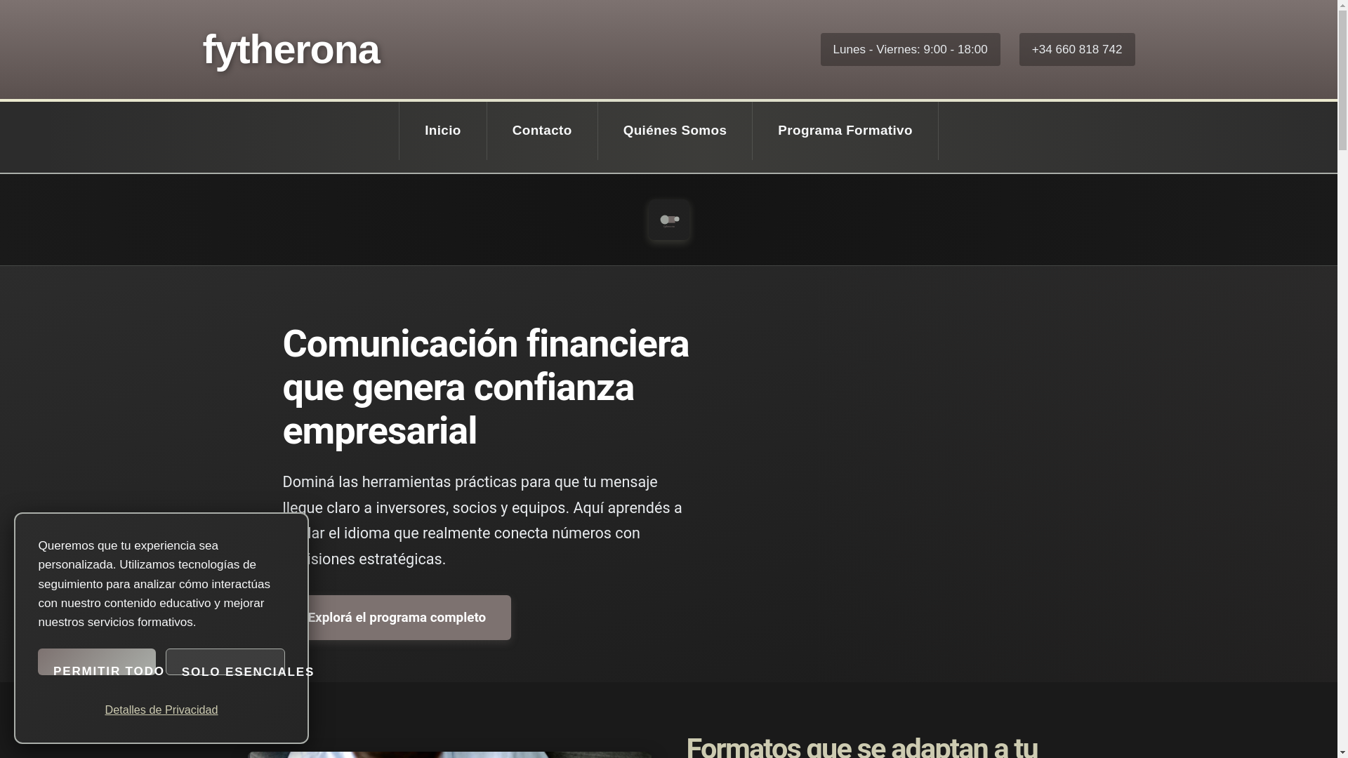 website screenshot of https://fytherona.com/