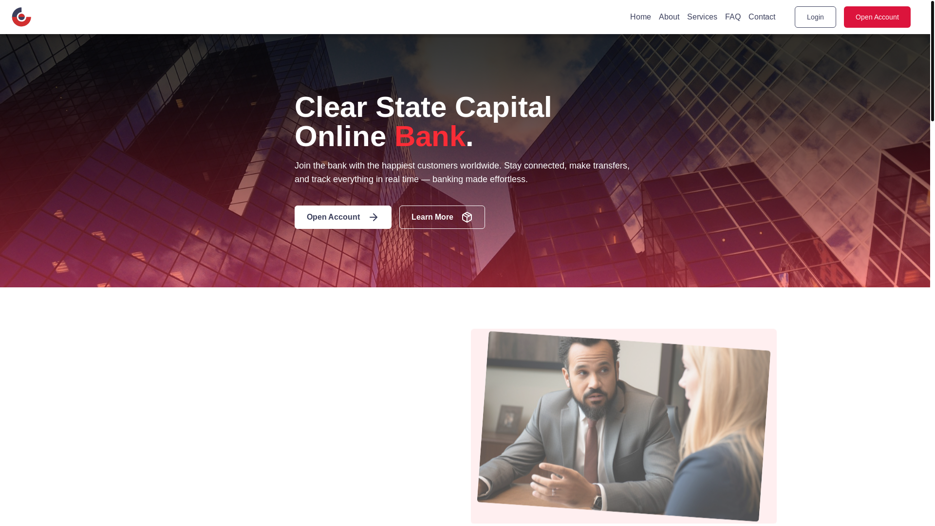 website screenshot of https://clearstatecapital.com/