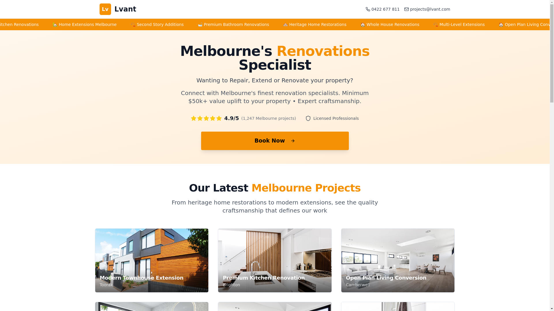 website screenshot of https://bookinspect.com.au/